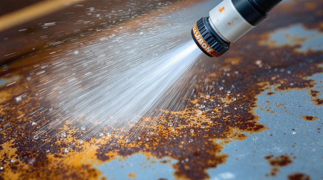 pressure wash rust removal