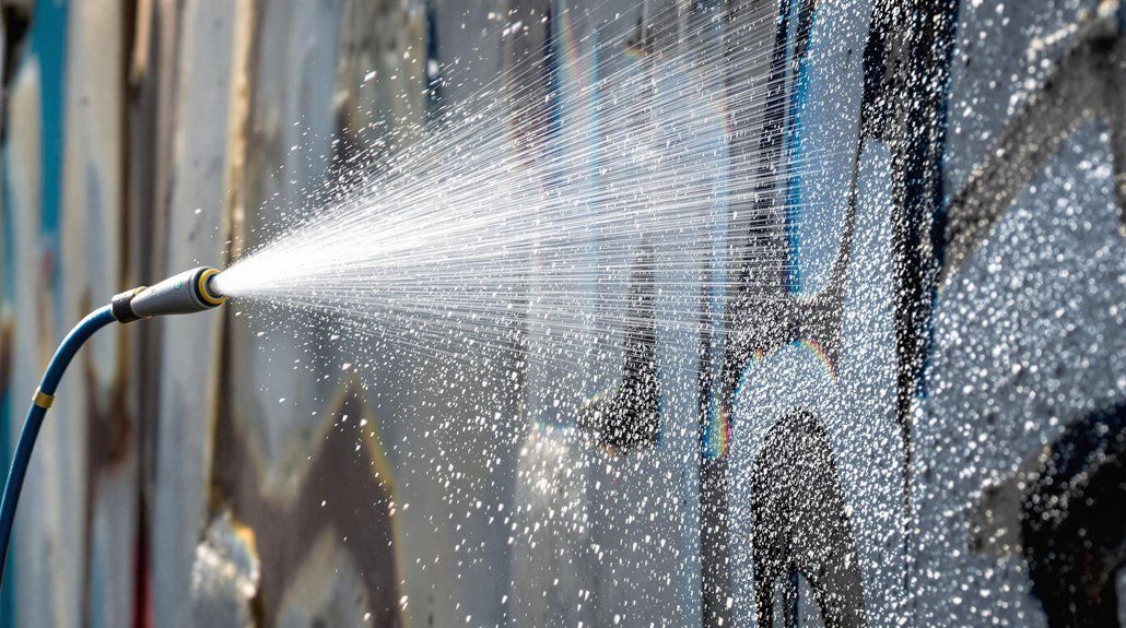 pressure wash graffiti removal